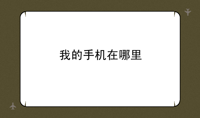 我的手机在哪里