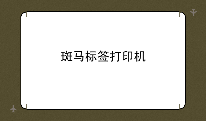 斑马标签打印机