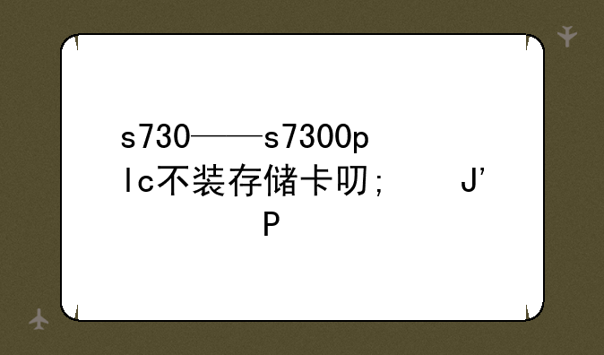 s730——s7300plc不装存储卡可以用吗