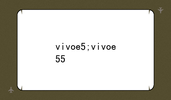 vivoe5;vivoe55