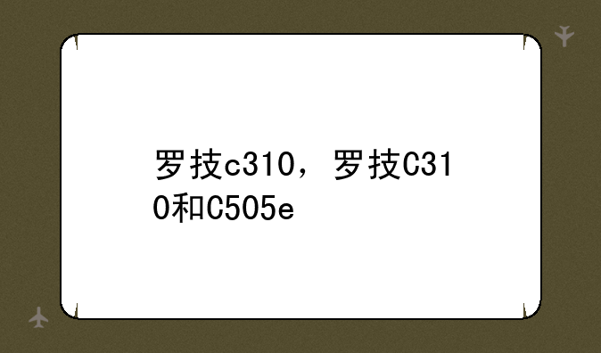 罗技c310，罗技C310和C505e