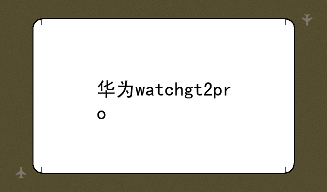 华为watchgt2pro